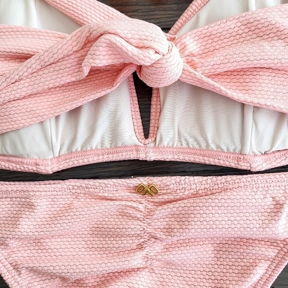 PQ Swim Coral Coast Chrissy Bandeau/Basic Ruched Bikini Bottom Set NWT Small - Picture 15 of 17